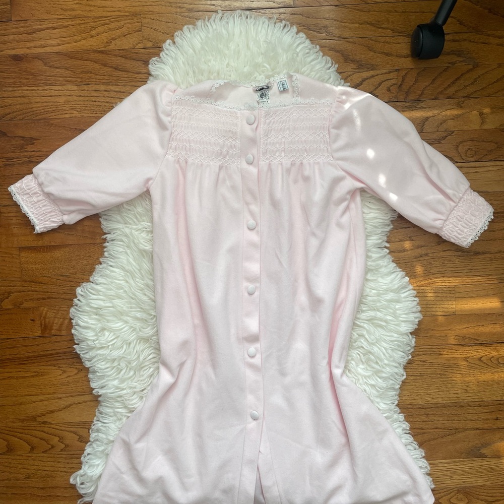 🎀Vintage Christian Dior Pink Button-Up Nightgown